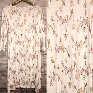 Bullhead print dress